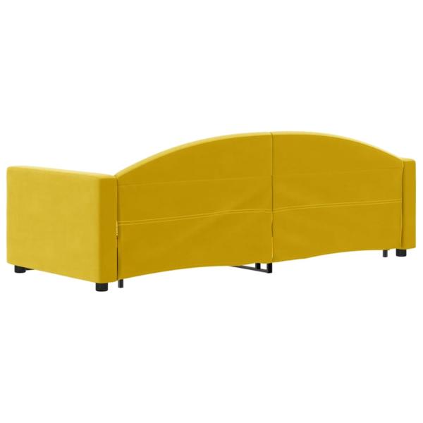 Tagesbett Ausziehbar mit Schubladen Gelb 80x200 cm Samt