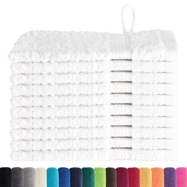 Waschhandschuhe 10 pcs Weiß 15 x 21 cm Baumwolle