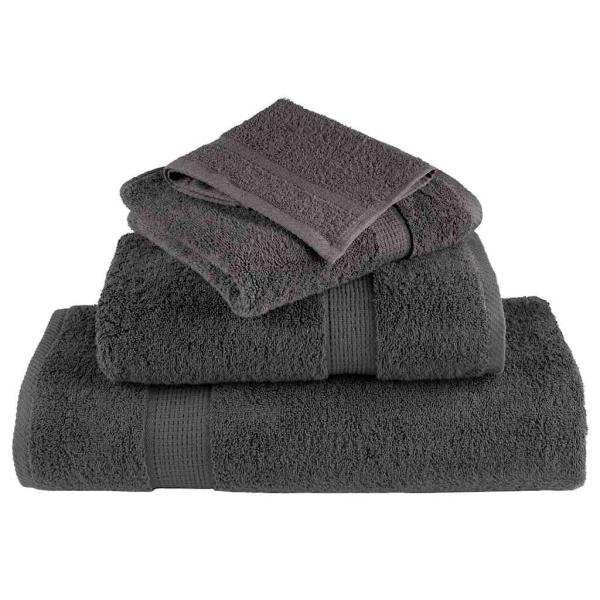 Waschhandschuhe 10 pcs Anthrazit 15 x 21 cm Baumwolle