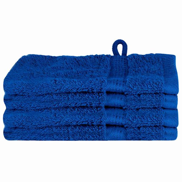 Waschhandschuhe 4 pcs Blau 15 x 21 cm Baumwolle
