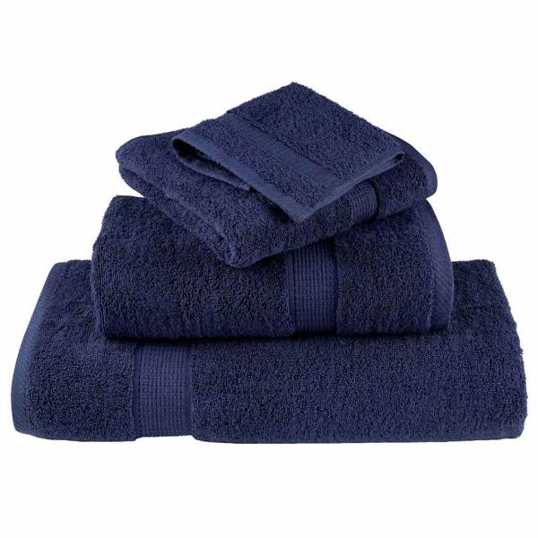 Waschhandschuhe 4 pcs Marineblau 15 x 21 cm Baumwolle