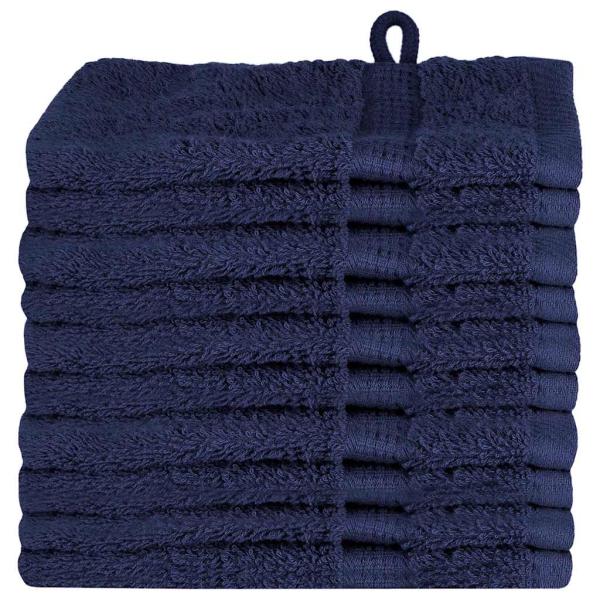 Waschhandschuhe 10 pcs Marineblau 15 x 21 cm Baumwolle