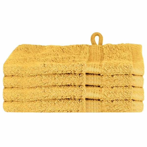 Waschhandschuhe 4 pcs Gold 15 x 21 cm Baumwolle