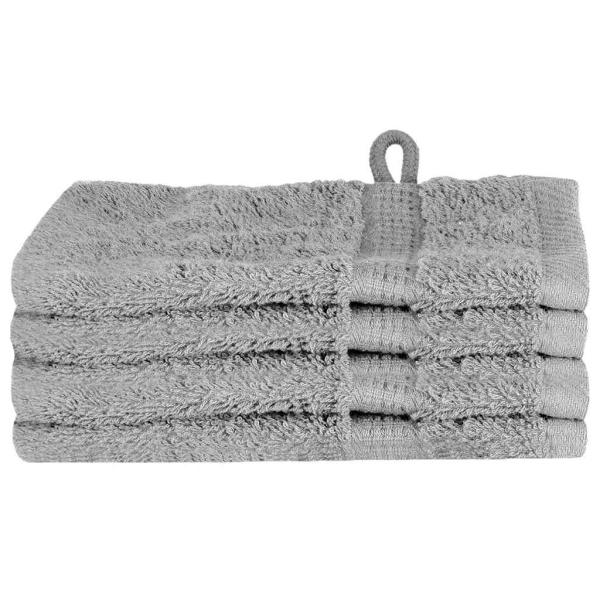 Waschhandschuhe 4 pcs Grau 15 x 21 cm Baumwolle