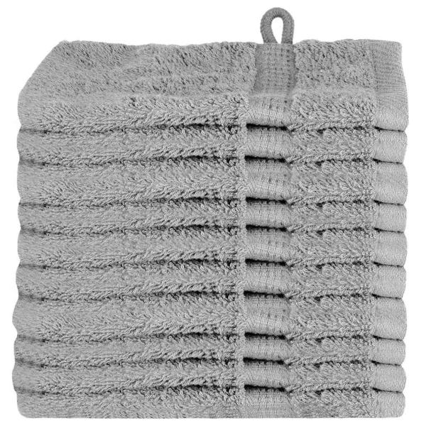 Waschhandschuhe 10 pcs Grau 15 x 21 cm Baumwolle
