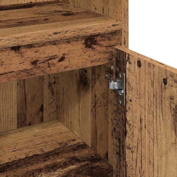 3-teiliges Badezimmermöbel Set aus altem Holz