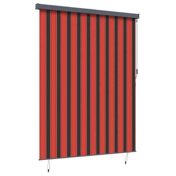 Outdoor Rollo Gestreift Verstellbar Orange und Braun 200 x 250 cm Stoff