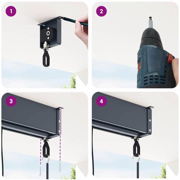 Outdoor Rollo Gestreift Verstellbar Orange und Weiß 220 x 250 cm Stoff