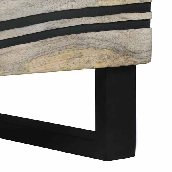 Nachttische mit Schubladen Weiß und Schwarz 40 x 33.5 x 46 cm