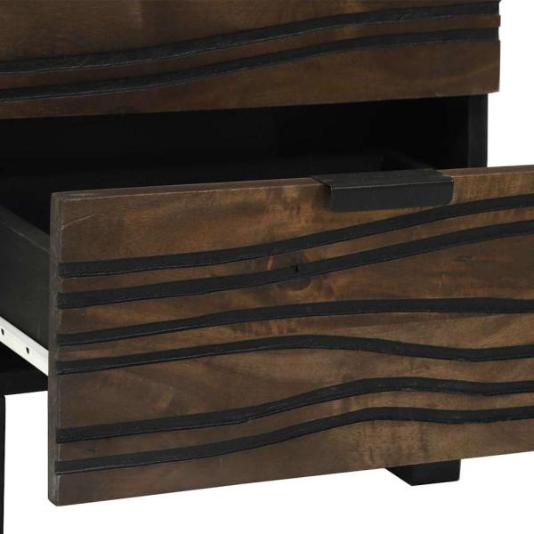 Nachttisch mit Schubladen Walnuss 40 x 33.5 x 46 cm