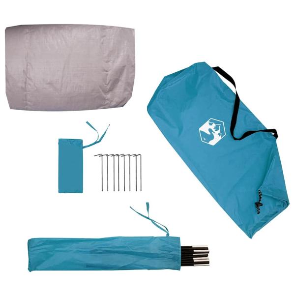 Fahrradgarage mit Dach mit Speicher mit Luftentlüftung Blau