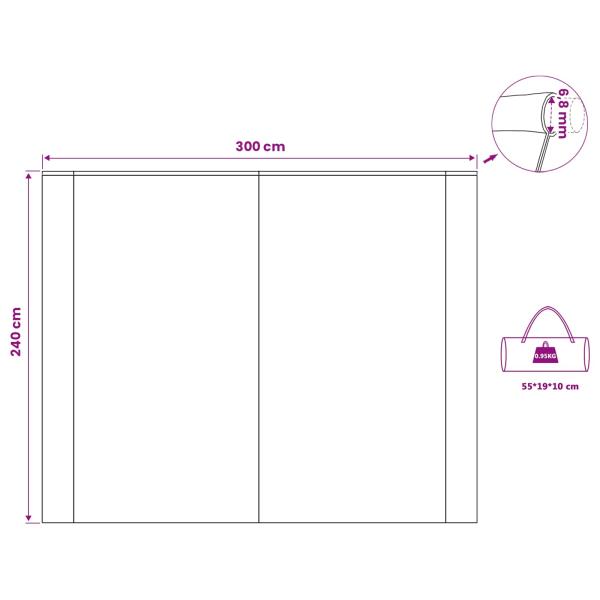 Wasserfeste Plane Personen 240 x 300 cm Wasserdicht Blau