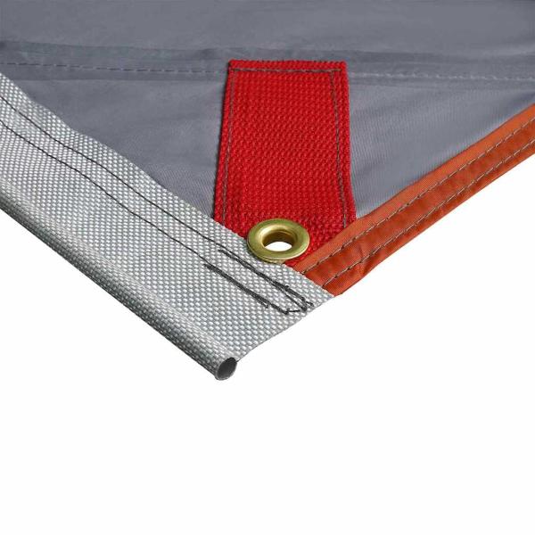 Wasserfeste Plane Grau und Orange 350 x 240 cm