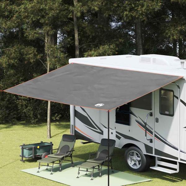 ARDEBO.de - Wasserfeste Plane Grau und Orange 460 x 240 cm