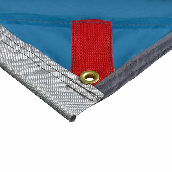 Wohnwagenmarkise Personen 240 x 350 cm Wasserdicht Blau Taft