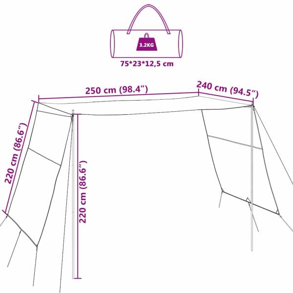 Wasserfester Tarp 302 x 240 x 240 cm