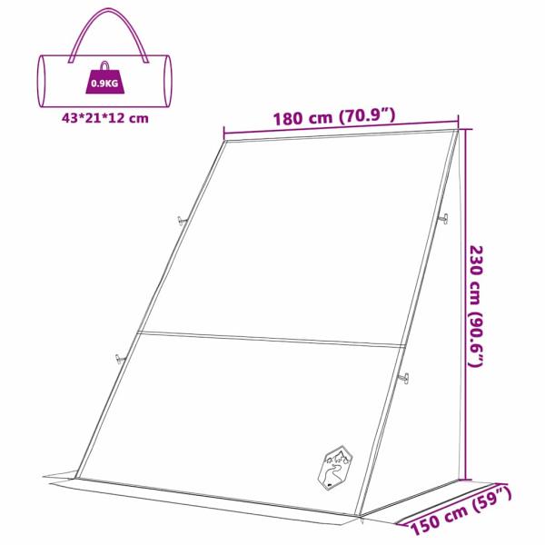Wasserfestes Zelt 190 x 150 x 230 cm