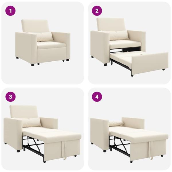 3-in-1 Einzel-Schlafsofa aus umwandelbarem Leinen