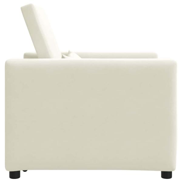 3-in-1 Schlafsofa Creme Samt