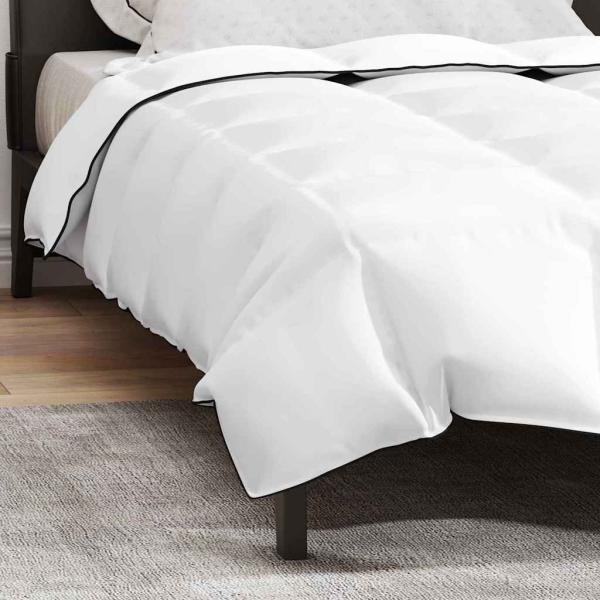 Winterbettdecke Weiß 155 x 200 cm 105gsm Pfirsich-Polyester
