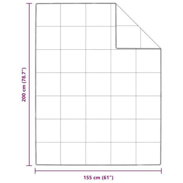Winterbettdecke Weiß 155 x 200 cm 105gsm Pfirsich-Polyester