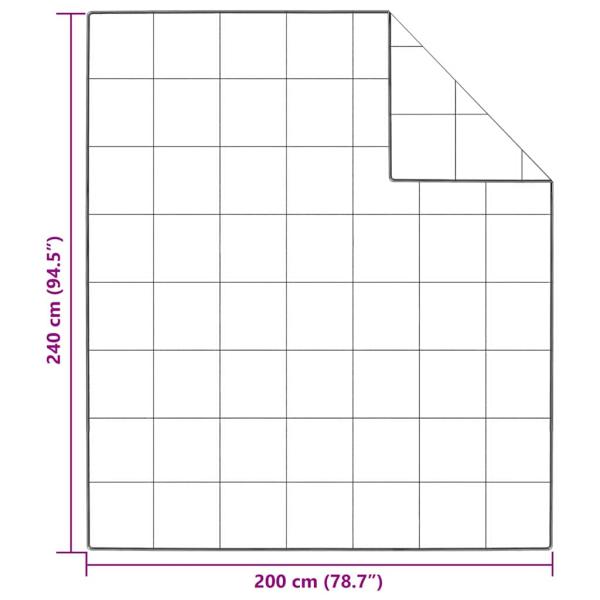 Winterbettdecke Weiß 200 x 240 cm 105gsm Pfirsich-Polyester