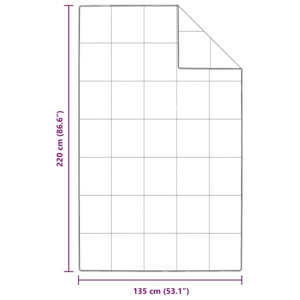 Winterbettdecke Weiß 135 x 220 cm 105gsm Pfirsich-Polyester