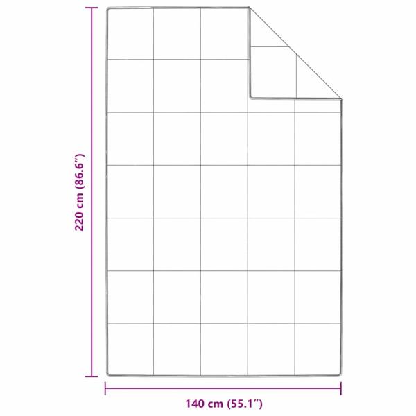 Winterbettdecke Weiß 140 x 220 cm 105gsm Pfirsich-Polyester