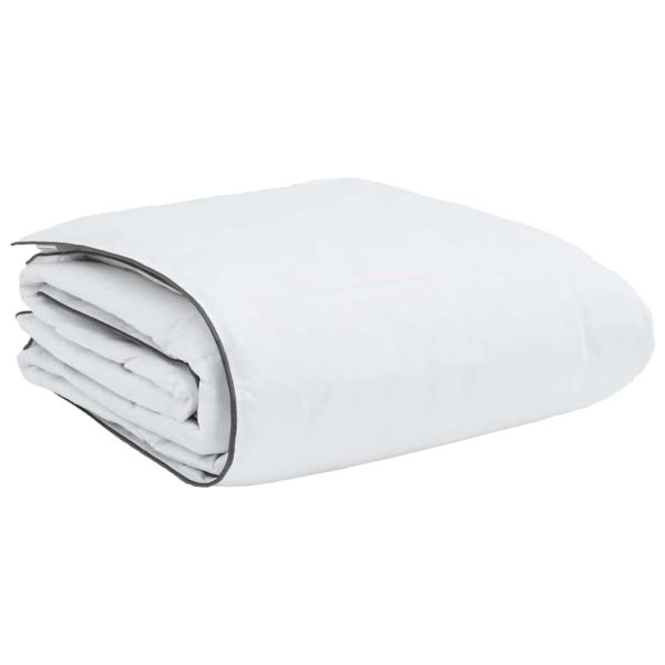 Winterbettdecke Weiß 240 x 260 cm 105gsm Pfirsich-Polyester