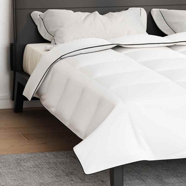 Winterbettdecke Weiß 240 x 260 cm 105gsm Pfirsich-Polyester
