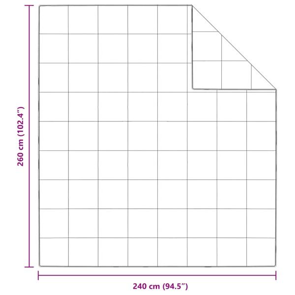 Winterbettdecke Weiß 240 x 260 cm 105gsm Pfirsich-Polyester