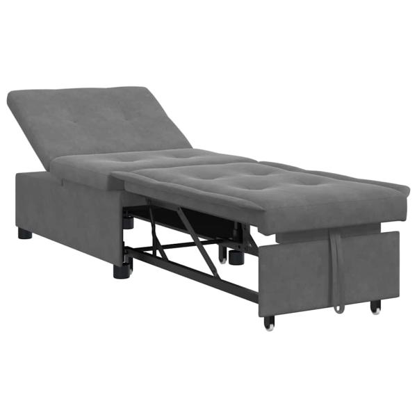 Sofa Bett mit Rad Dunkelgrau 194 x 50 x 82 cm