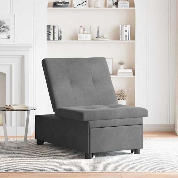 Sofa Bett mit Rad Dunkelgrau 194 x 50 x 82 cm