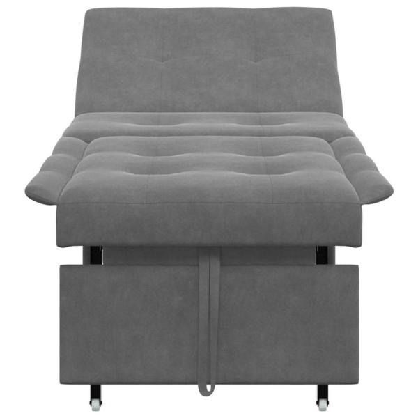 Sofa Bett mit Rad Dunkelgrau 194 x 50 x 82 cm
