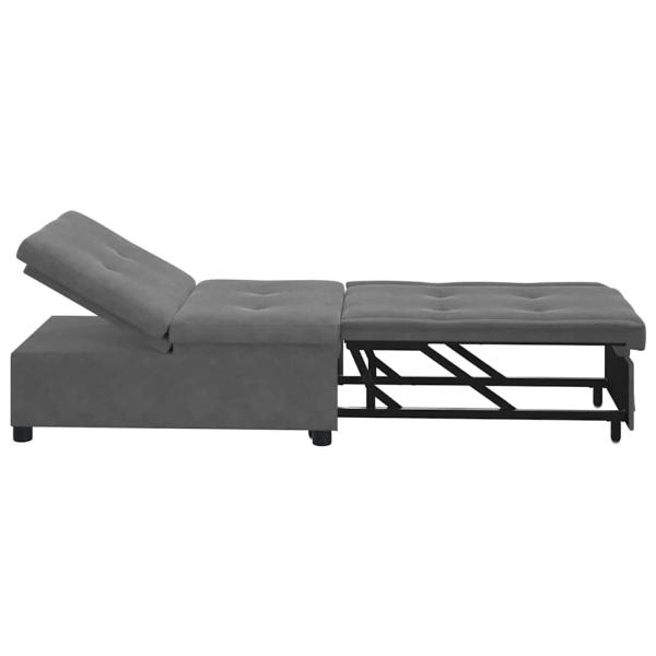 Sofa Bett mit Rad Dunkelgrau 194 x 50 x 82 cm