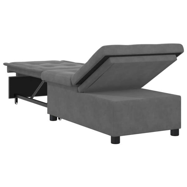 Sofa Bett mit Rad Dunkelgrau 194 x 50 x 82 cm