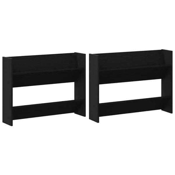 Wandschuhschränke 2 pcs Schwarze Eiche 60 x 18 x 60 cm