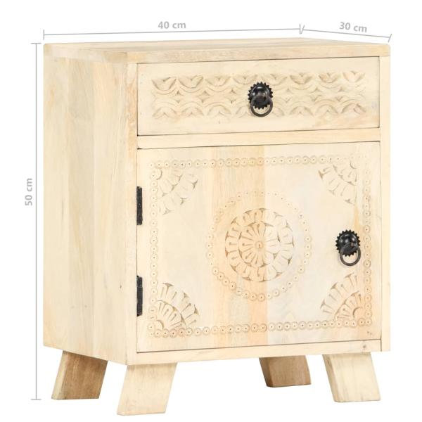 Nachttisch 40 x 30 x 50 cm Massivholz Mango