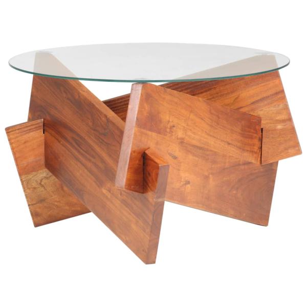 Couchtisch 60 cm Massivholz Akazie
