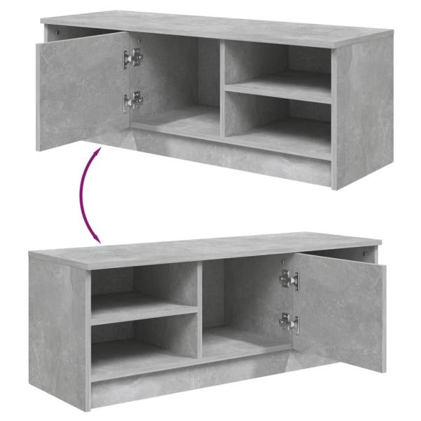 TV-Schrank Betongrau 102x35,5x36,5 cm Holzwerkstoff