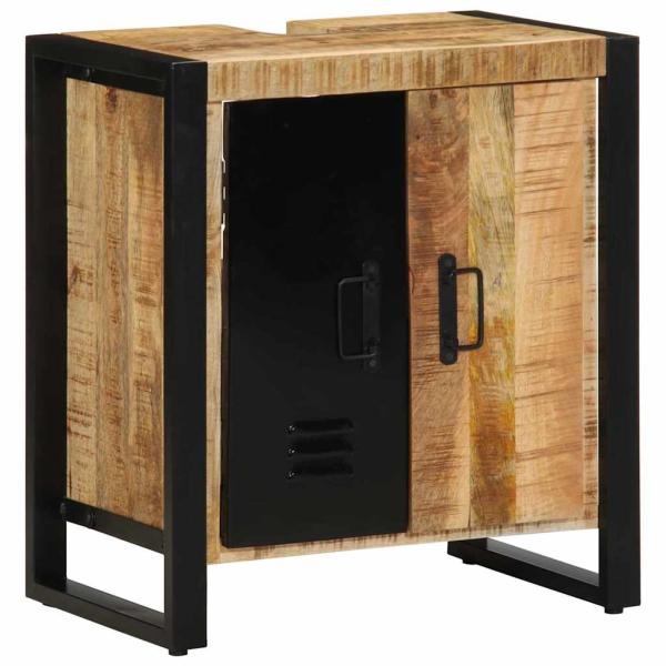 Badezimmermöbel Set 2 pcs Braun Massives, grobes Mangoholz