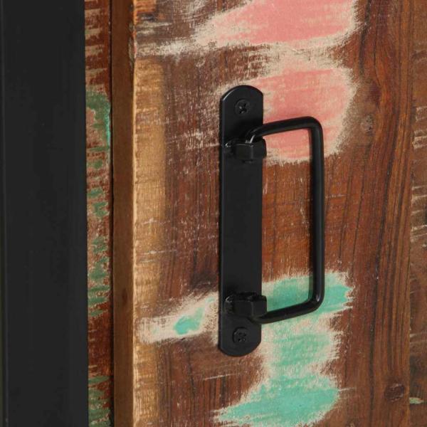 Badezimmermöbel Set 3 pcs Mehrfarbig Massives recyceltes Holz