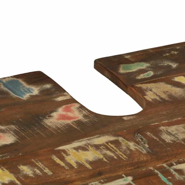 Badezimmermöbel Set 4 pcs Mehrfarbig Massives recyceltes Holz