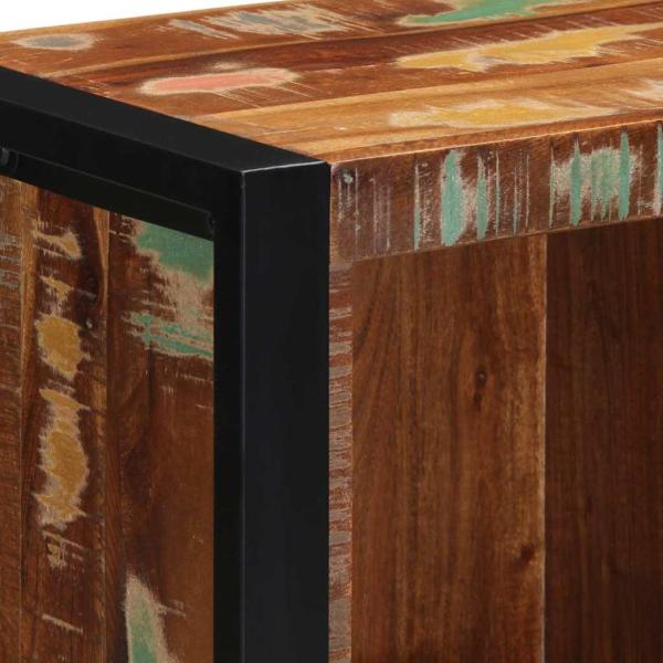 Badezimmermöbel Set 4 pcs Mehrfarbig Massives recyceltes Holz