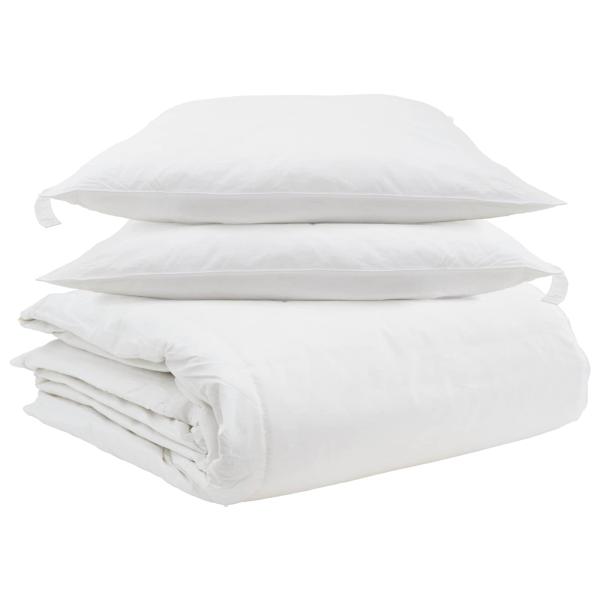 ARDEBO.de - Bettdecke mit Kissen 3 pcs Weiß 240 x 200 cm Daunen