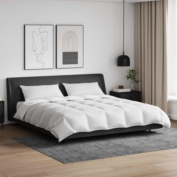 ARDEBO.de - Bettdecke mit Kissen 3 pcs Weiß 240 x 220 cm Daunen