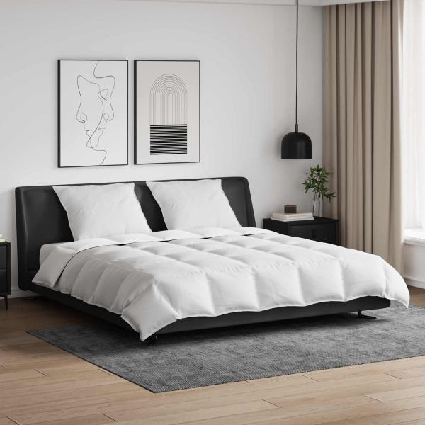 ARDEBO.de - Bettdecke mit Kissen 3 pcs Weiß 240 x 260 cm Daunen