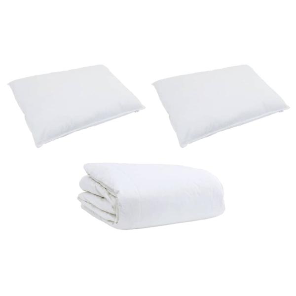 Bettdecke Sonstiges mit Kissen 3 pcs Weiß 240 x 220 cm Daunen