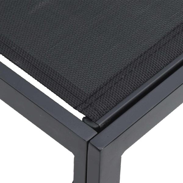 ARDEBO.de - Garten-Sofa-Set 8 pcs Schwarz 353 x 283 x 71 cm Aluminium