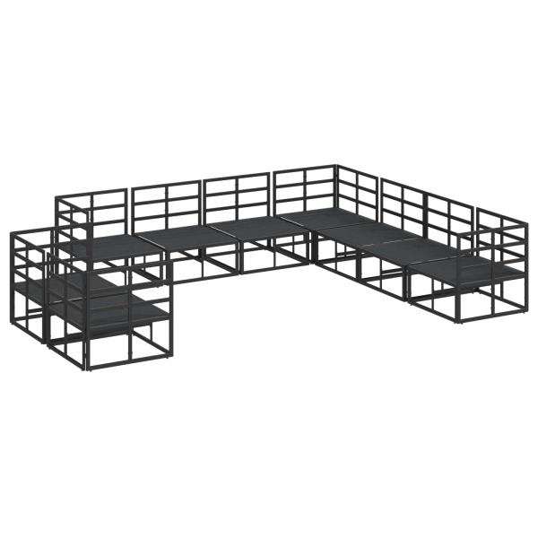 Garten-Sofa-Set 9 pcs Schwarz 283 x 283 x 71 cm Aluminium